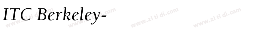 ITC Berkeley字体转换
